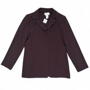 Cato Studio C Blazer Women Medium Purple Dark Academia Business Corporate Preppy